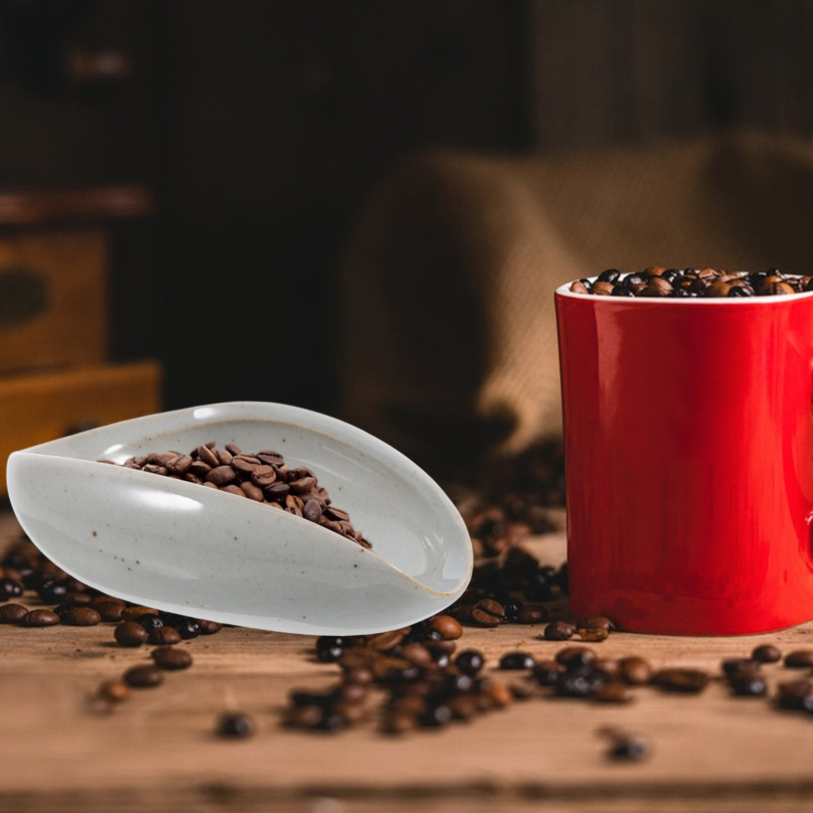 Coffee Tea And Bean - Ceramic Coffee Bean Dosing Tray Multi-Function