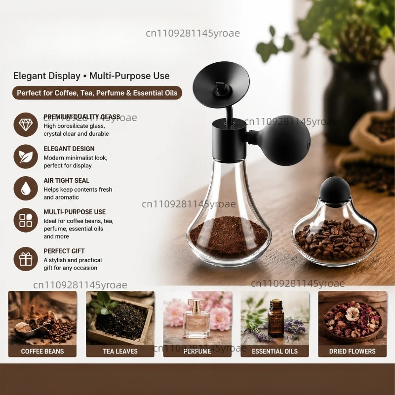 Coffee Tea Jars - Glass Aroma Sample Bottle Coffee Bean