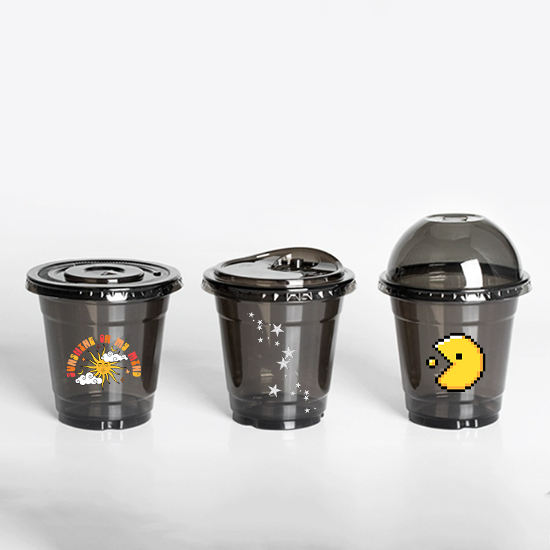 Coffee Tea In Chinese - LogoDisposable Transparent Pet Coffee Cups, Cold