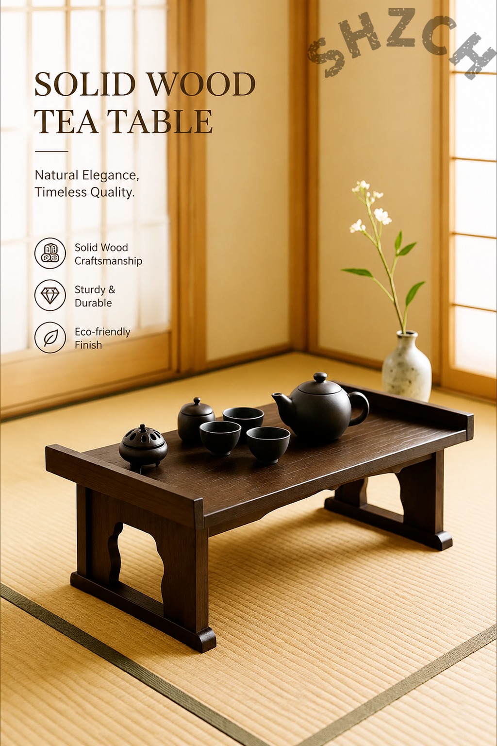 Coffee Or Tea Please - Foldable Low Wooden Tea Table –