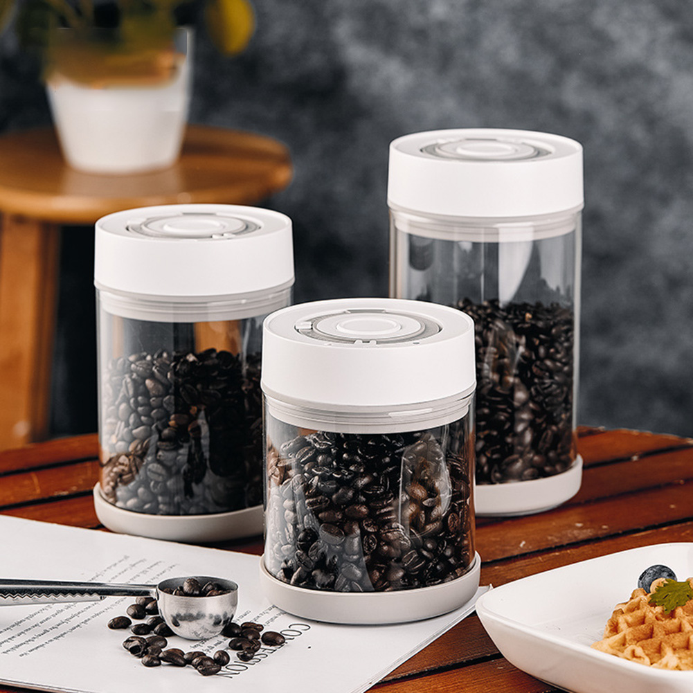 Coffee Tea Jars - Kitchen Moisture-proof Glass Coffee Bean Jar