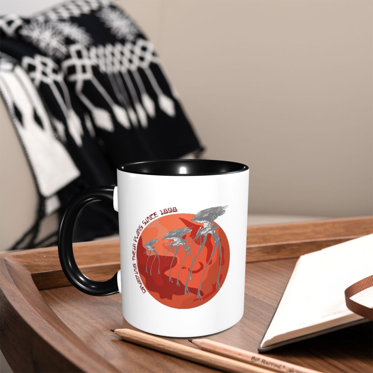 Coffee Tea Drawing - War Of The Worlds Drawing Their