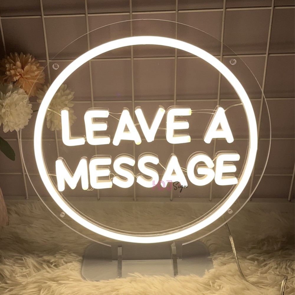 Coffee Tea Neon Sign - Leave A Message LED Neon Light