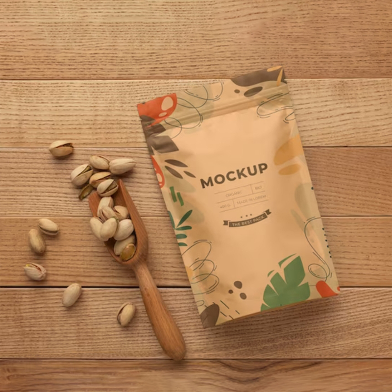 Coffee Tea In Chinese - Print Craft paper Zipper Bag Reusable