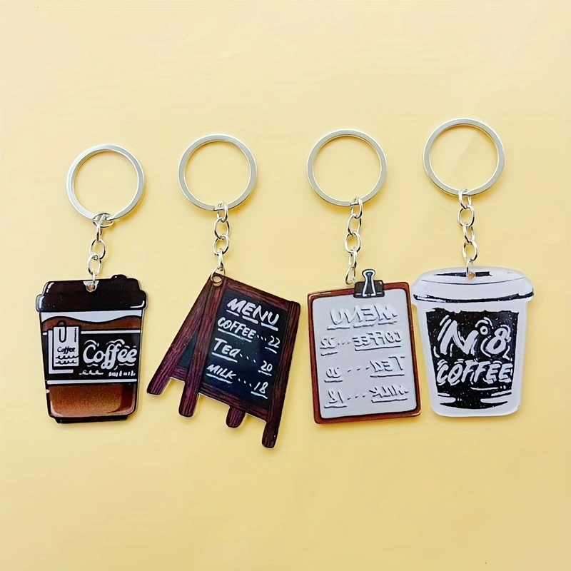 Coffee & Tea Collective - 8pcs acrylic coffee cup keychain, suitable