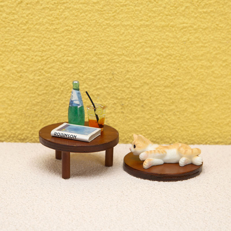 Coffee Tea House - 1/12 Scale Dollhouse Miniature Wooden Round