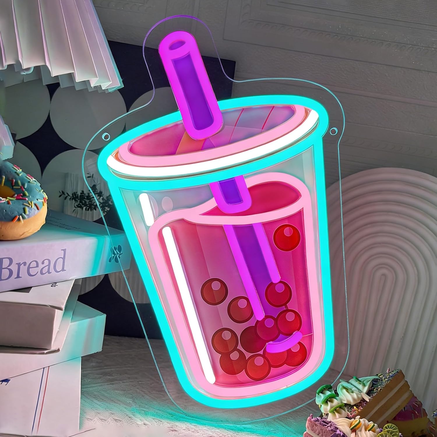 Coffee Tea Neon Sign - Bubble Tea Neon Sign USB Powered