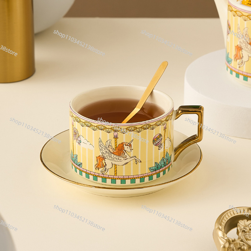 Ceramic Tea Set Carousel Gift  - đánh giá và giá Coffee Tea Gift Set