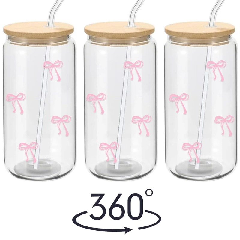 1pc Cute Bow Glass Cup 500ml T - đánh giá và giá Coffee Tea Jars
