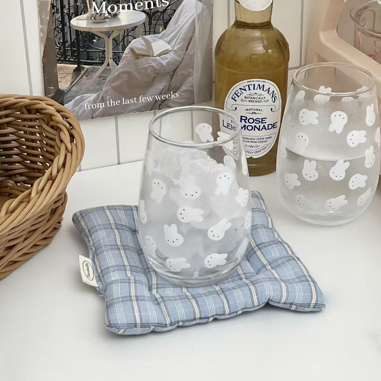 Cute Miffy Rabbit Printed Glas - đánh giá và giá Coffee Tea & Espresso Appliances
