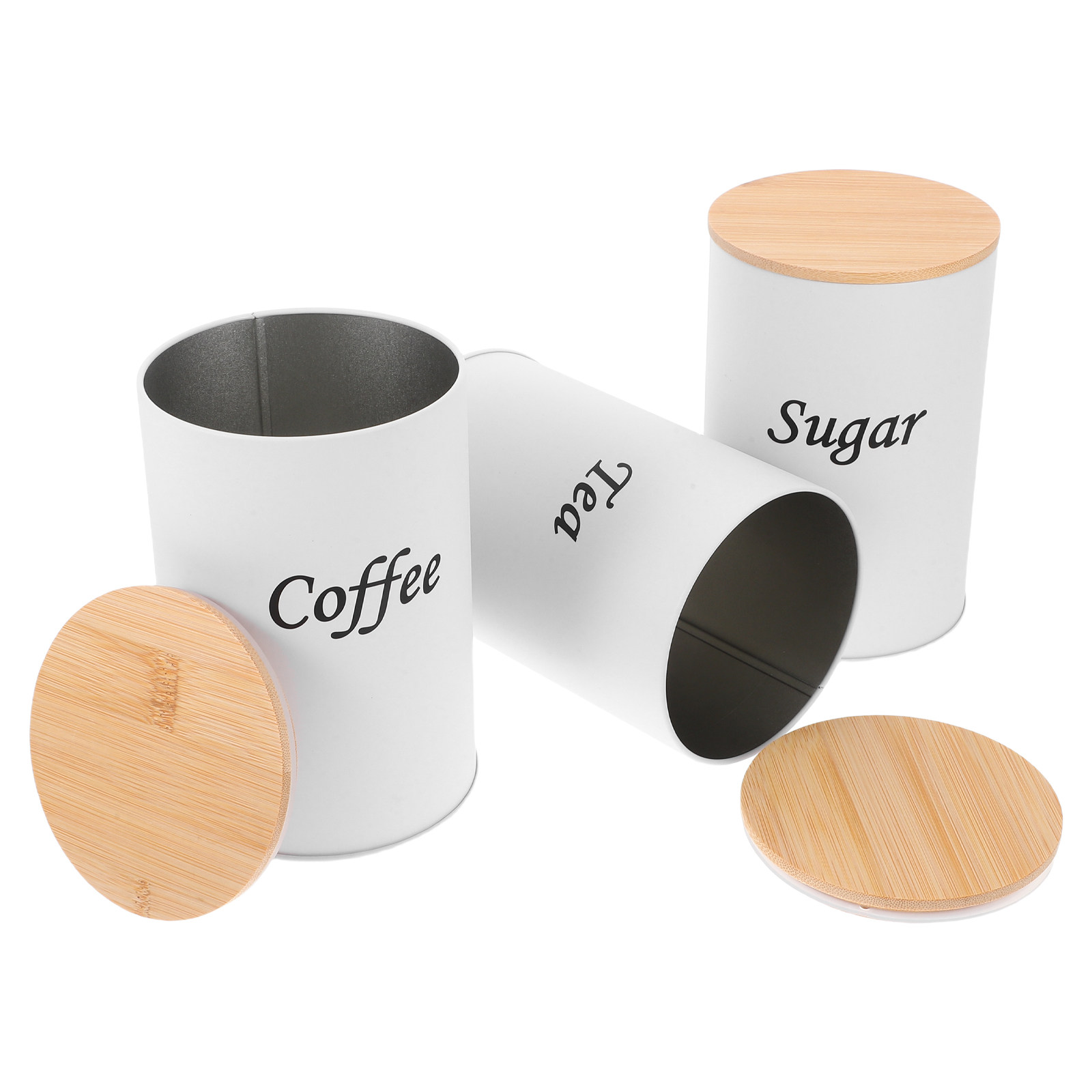 3Pcs Airtight Round Canisters  - đánh giá và giá Coffee Tea And Bean
