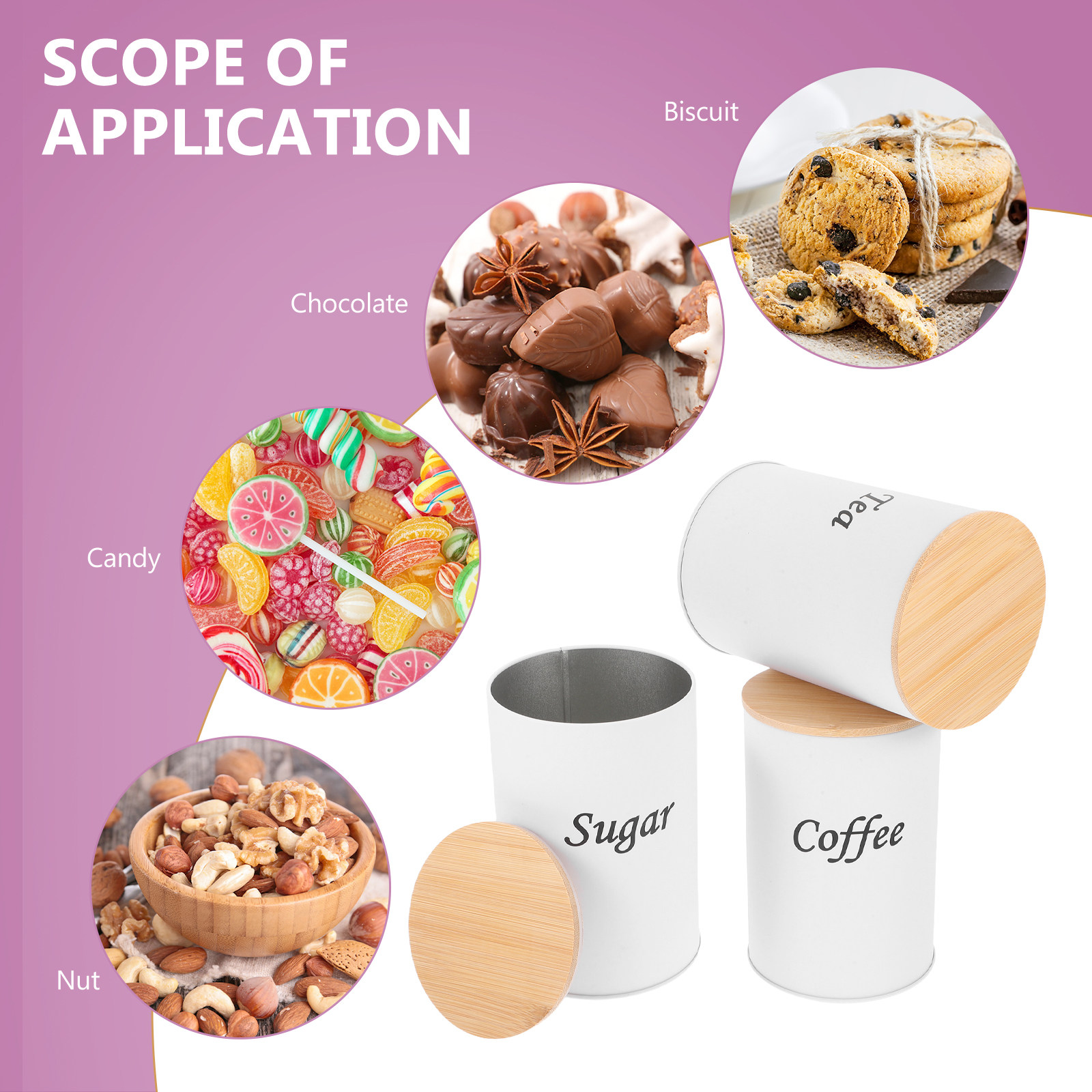 3Pcs Airtight Round Canisters  - đánh giá và giá Coffee Tea And Bean