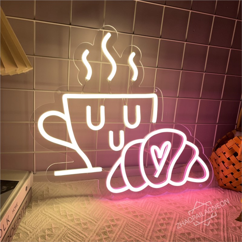 Coffee Bread Neon Sign Croissa - đánh giá và giá Coffee Tea Neon Sign