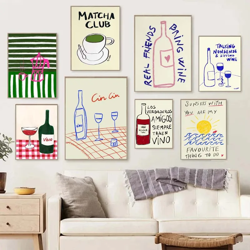 Colorful Drawings Abstract Art - đánh giá và giá Coffee Tea Drawing