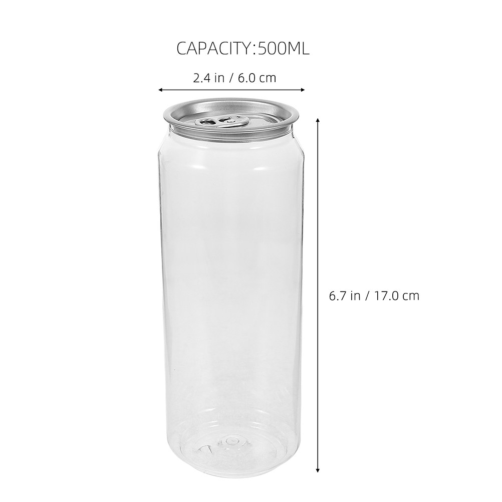 5pcs Clear Beverage Cans Empty - đánh giá và giá Coffee Tea Bottle