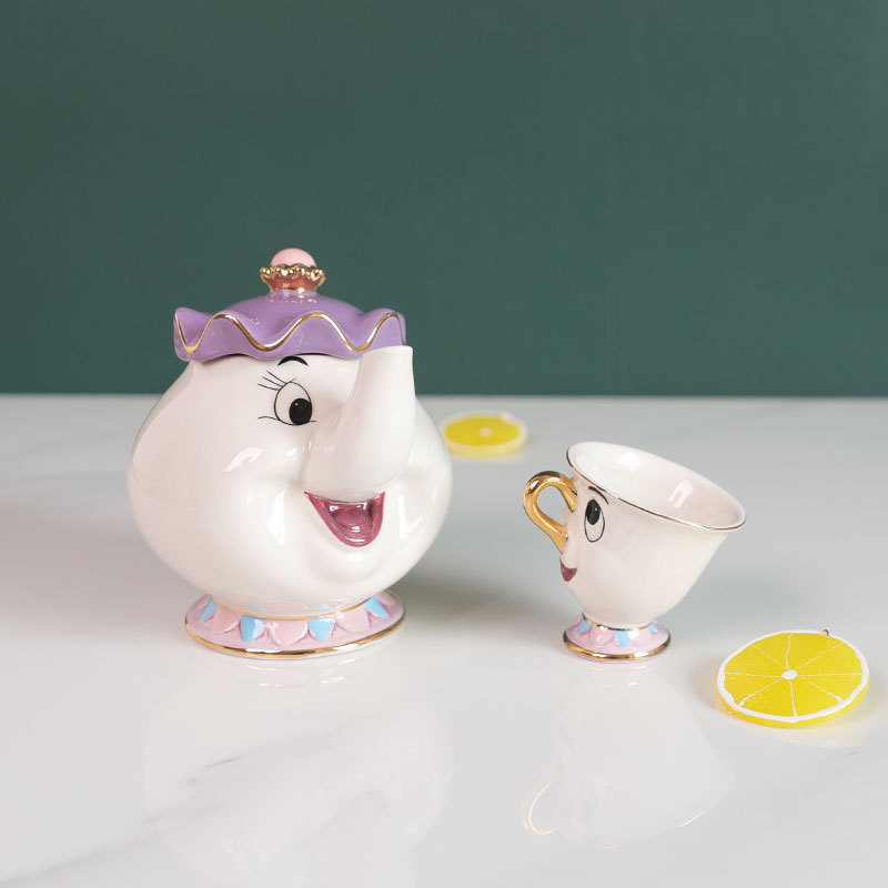 Hot Teapot Cartoon Beauty And  - đánh giá và giá Coffee Tea Gift Set