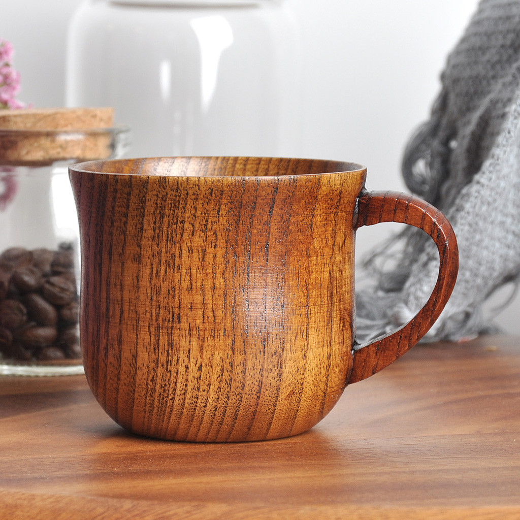 Wooden Coffee Mug Handcrafted  - đánh giá và giá Morning Tea Coffee