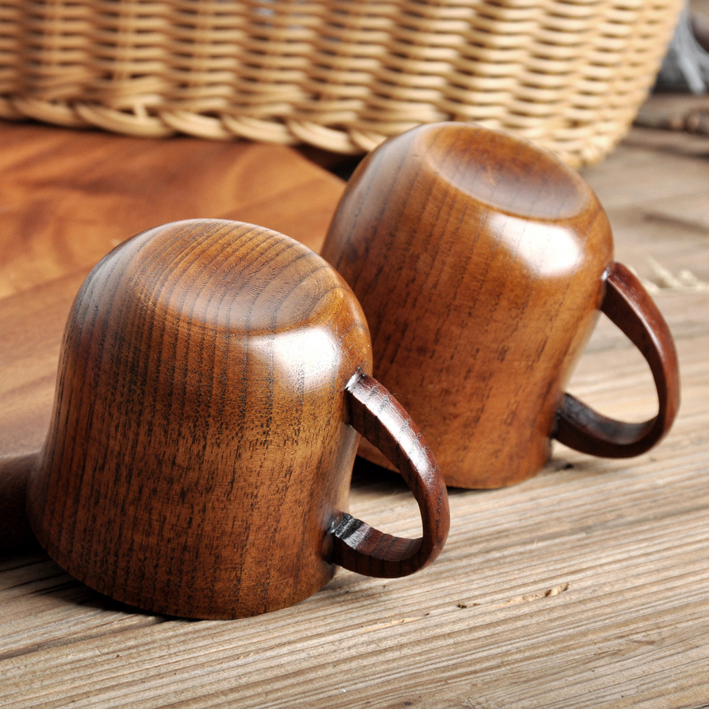 Wooden Coffee Mug Handcrafted  - đánh giá và giá Morning Tea Coffee