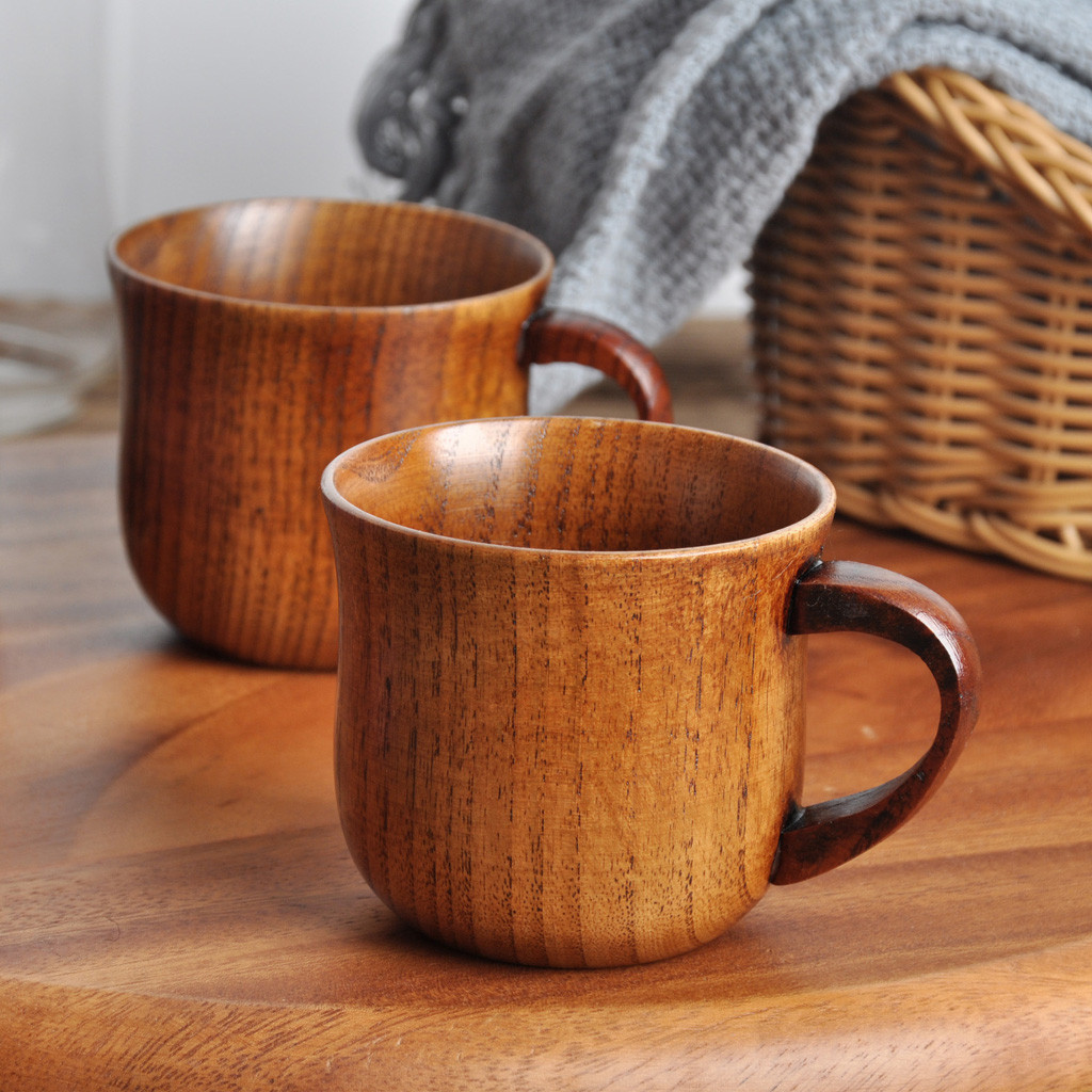 Wooden Coffee Mug Handcrafted  - đánh giá và giá Morning Tea Coffee