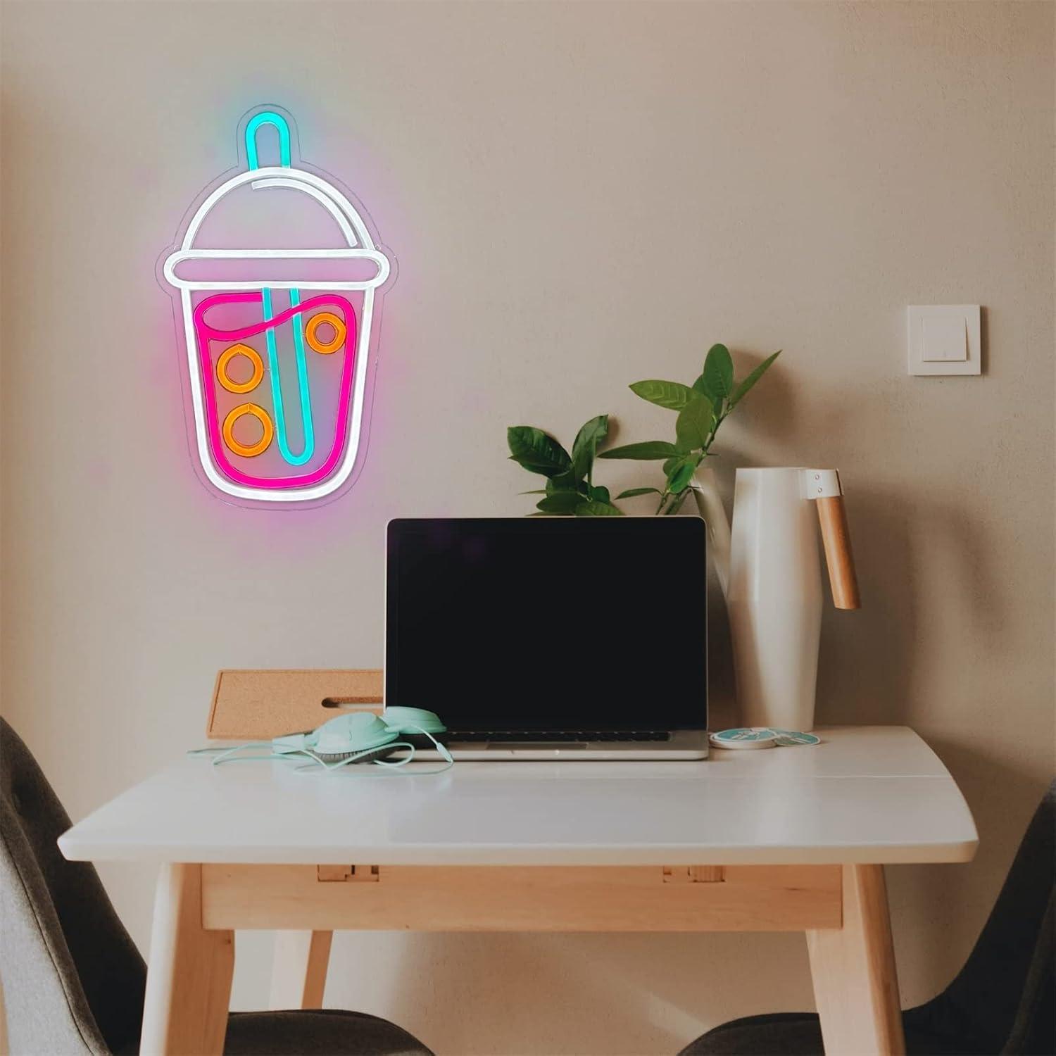 Bubble Tea Neon Sign Dimmable  - đánh giá và giá Coffee Tea Neon Sign