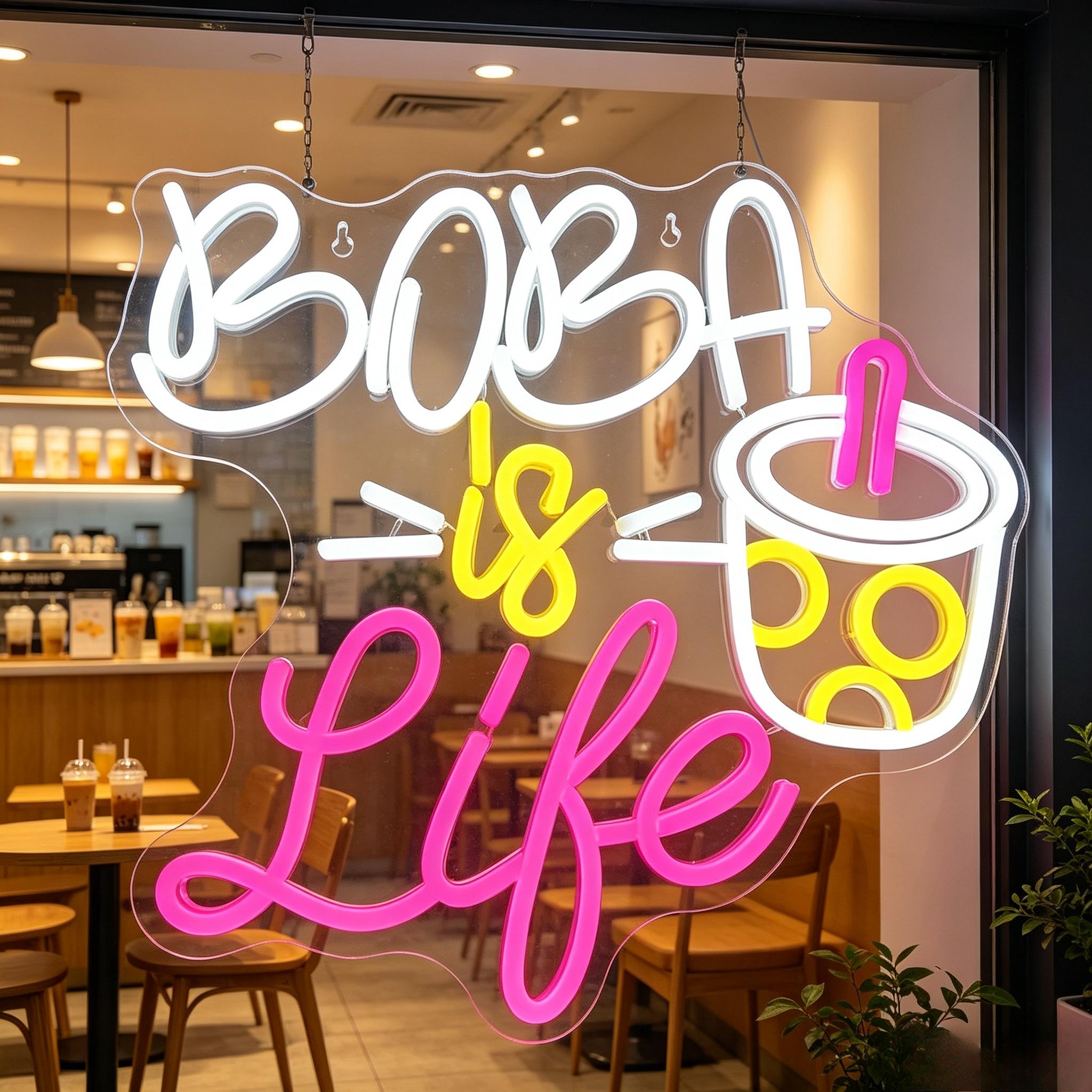 Bubble Tea Neon Sign Dimmable  - đánh giá và giá Coffee Tea Neon Sign