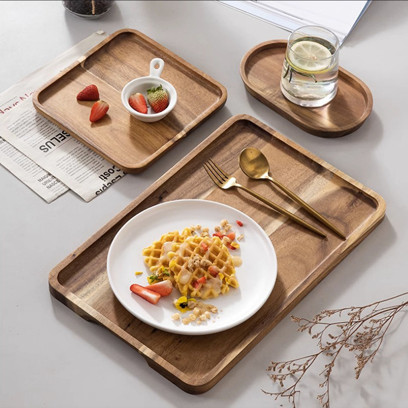 Acacia Wood Coffee Tray Decora - đánh giá và giá Coffee Tea In Chinese
