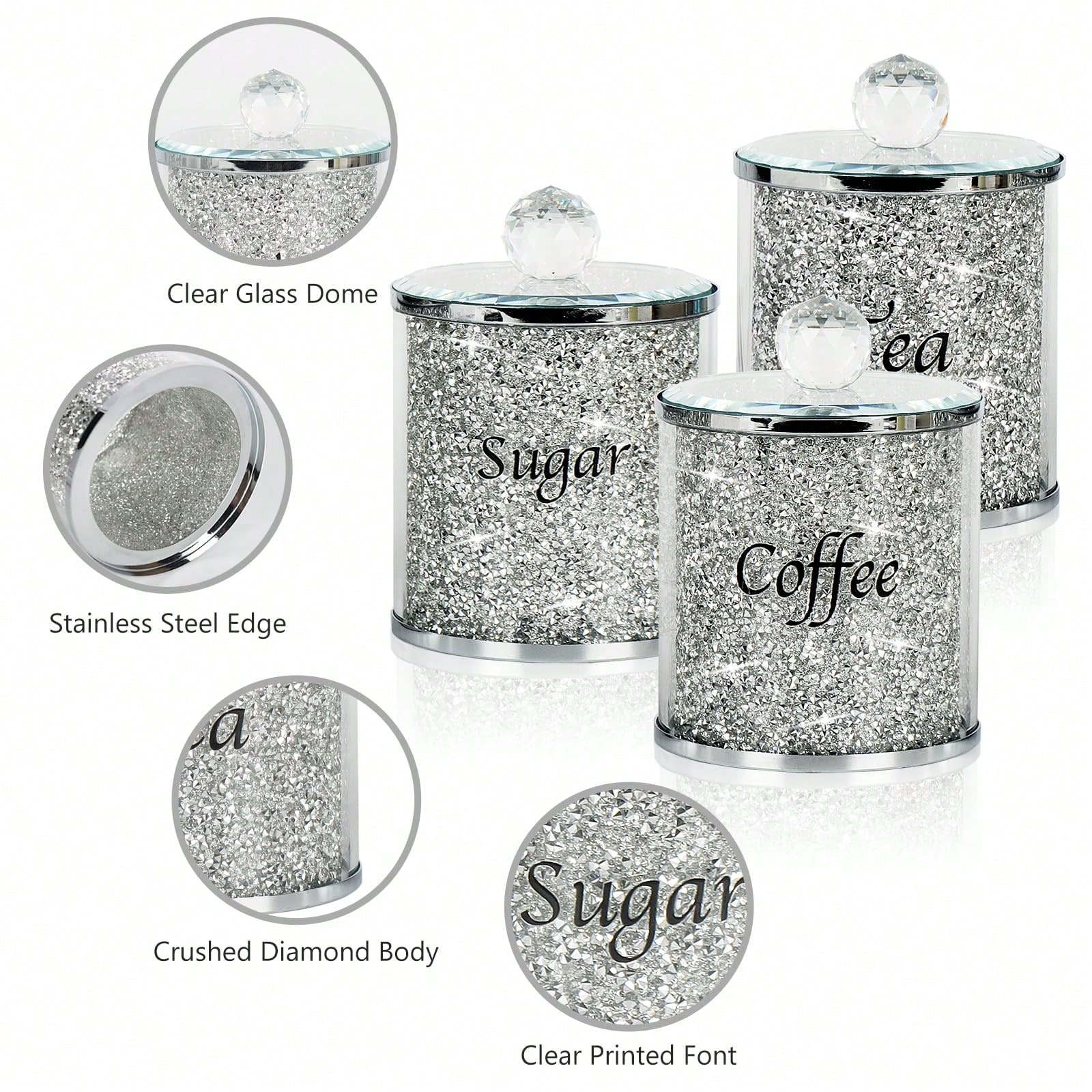 Coffee Sugar Tea Canister Set  - đánh giá và giá Coffee Tea Gift Set
