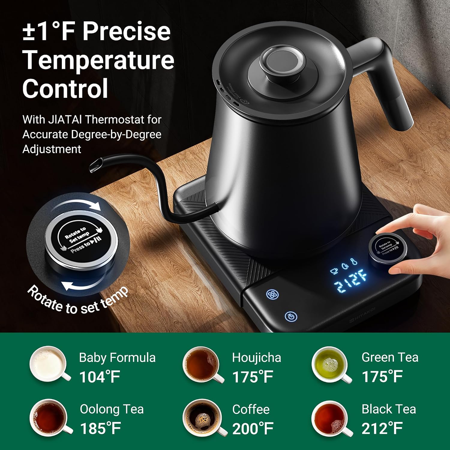 Gooseneck Electric Kettle with - đánh giá và giá Tea And Coffee Kettle