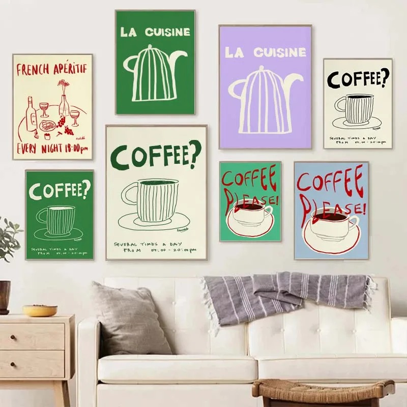 1PC frameless decorative art p - đánh giá và giá Coffee Tea Drawing
