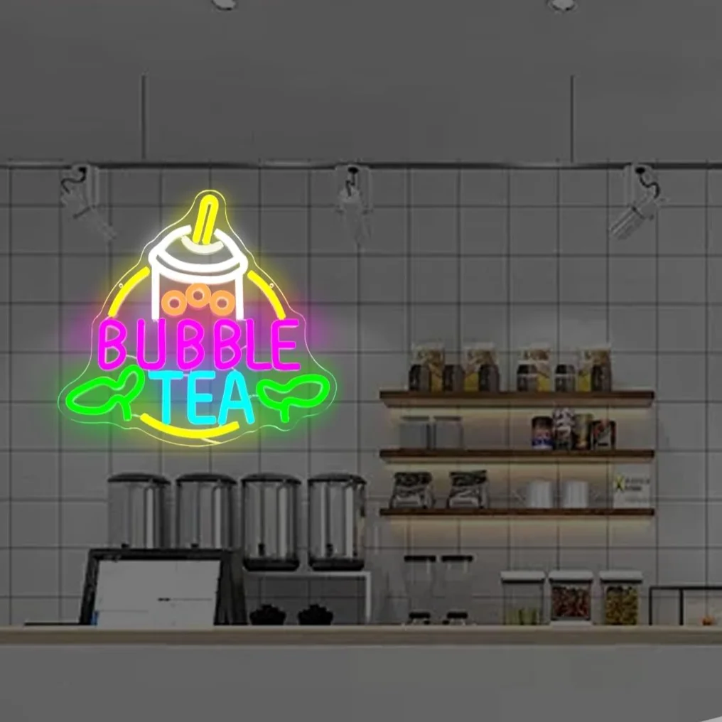Bubble Tea Neon Sign USB Power - đánh giá và giá Coffee Tea Neon Sign