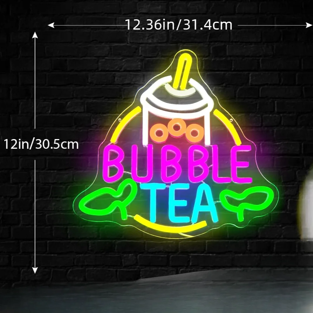Bubble Tea Neon Sign USB Power - đánh giá và giá Coffee Tea Neon Sign
