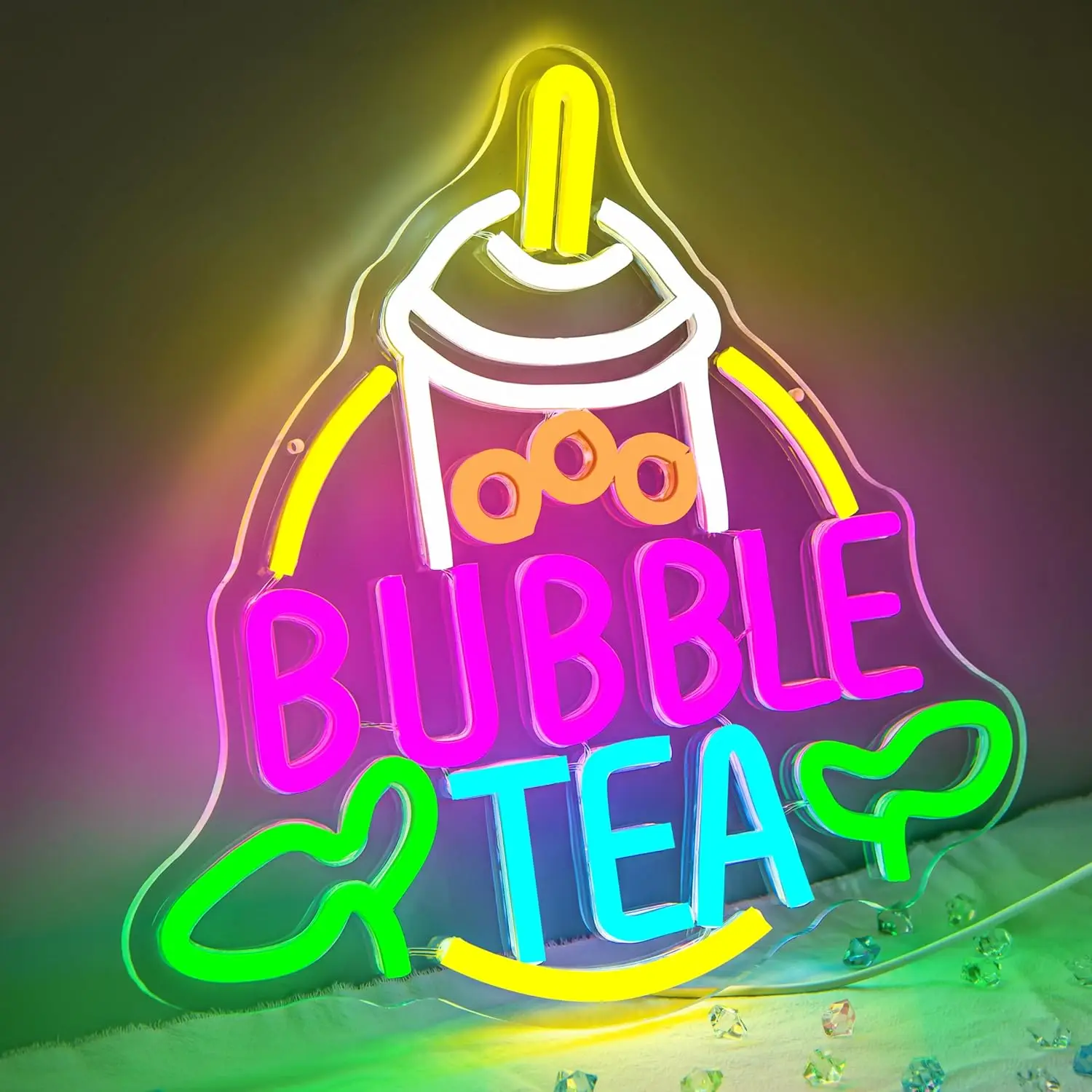 Bubble Tea Neon Sign USB Power - đánh giá và giá Coffee Tea Neon Sign