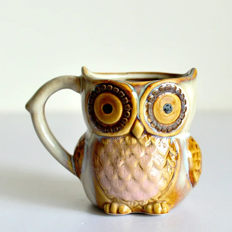Cute Owl Cartoon Coffee Drinkw - đánh giá và giá Morning Tea Coffee