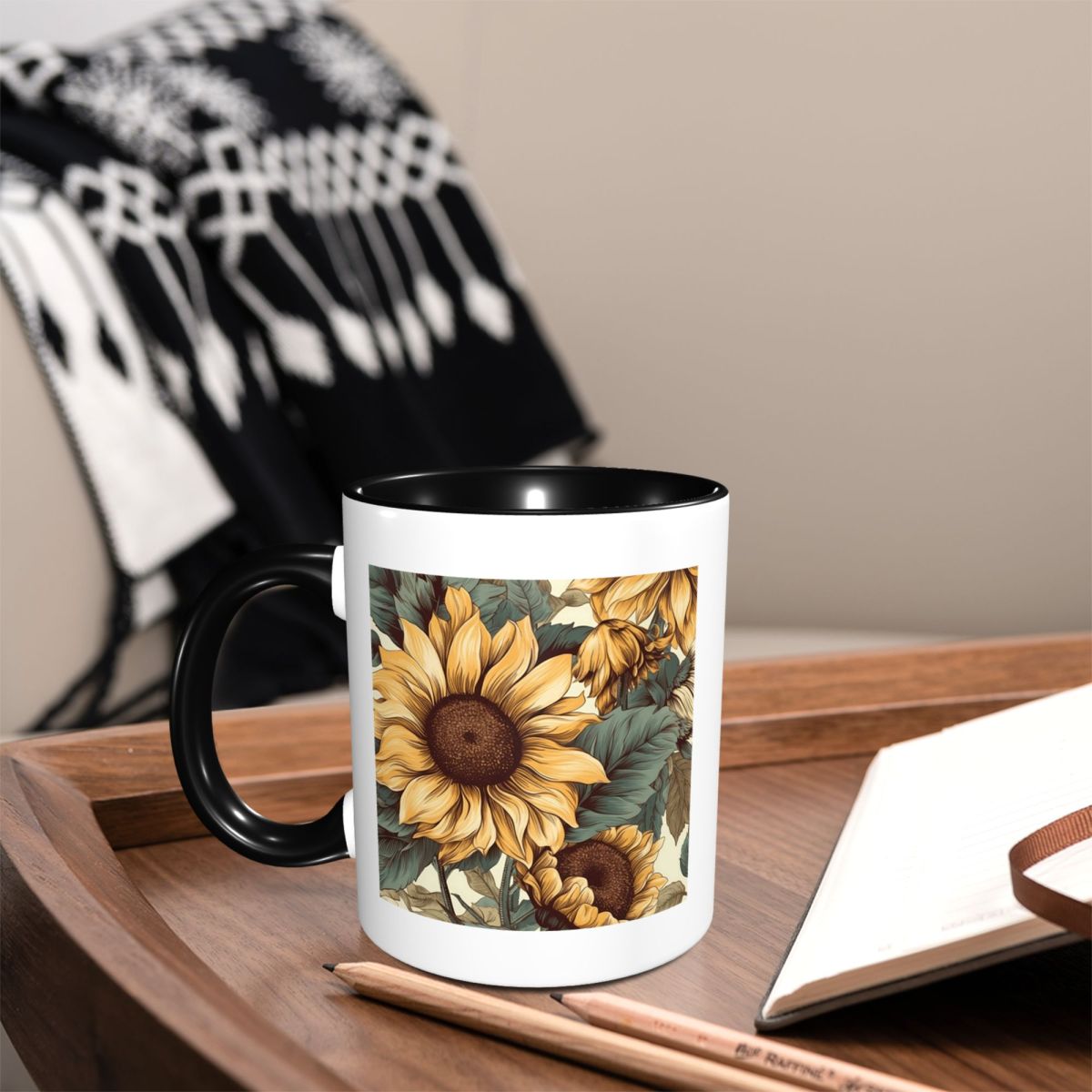 Golden Sunflower Cluster Vinta - đánh giá và giá Coffee Tea Drawing