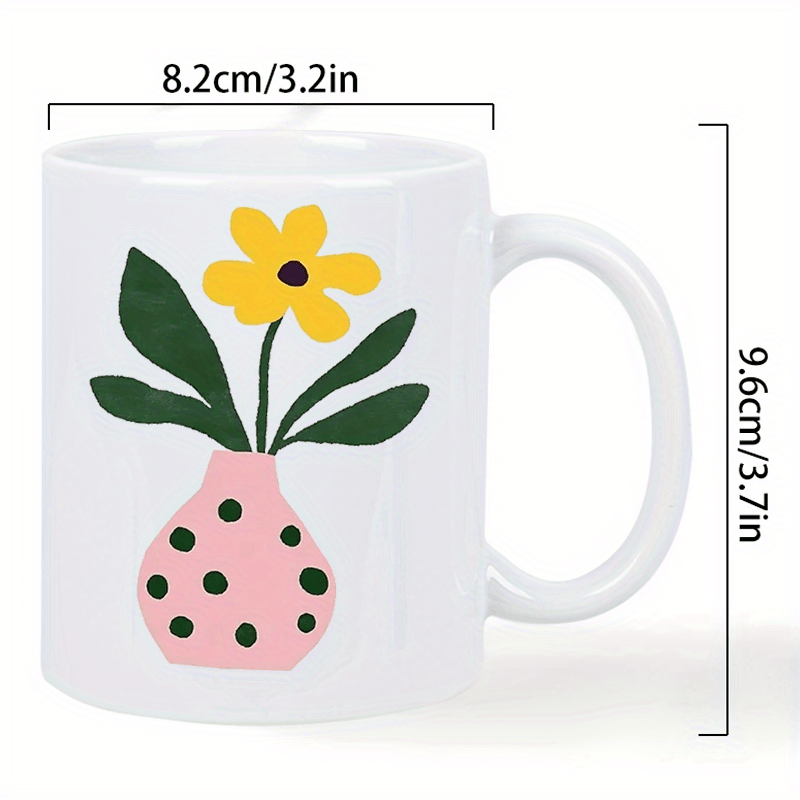 Ceramic Mug with Cute Pink Vas - đánh giá và giá Morning Tea Coffee