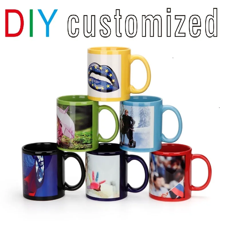 Black Cup DIY Logo Ceramic Mug - đánh giá và giá Coffee Tea Photos