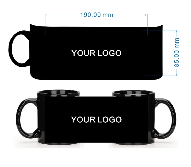 Black Cup DIY Logo Ceramic Mug - đánh giá và giá Coffee Tea Photos