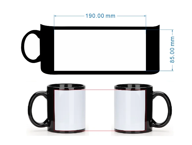 Black Cup DIY Logo Ceramic Mug - đánh giá và giá Coffee Tea Photos