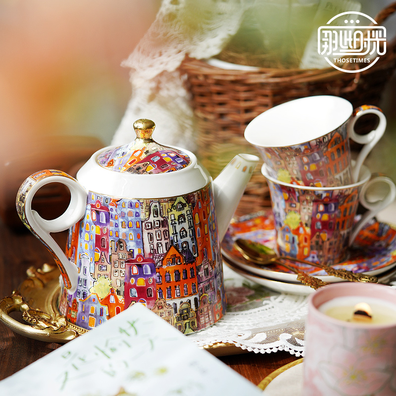 Exquisite high-end English aft - đánh giá và giá Tea Coffee Pot Set