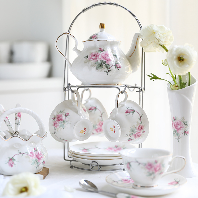 Ceramic coffee set European cu - đánh giá và giá Tea Coffee Pot Set
