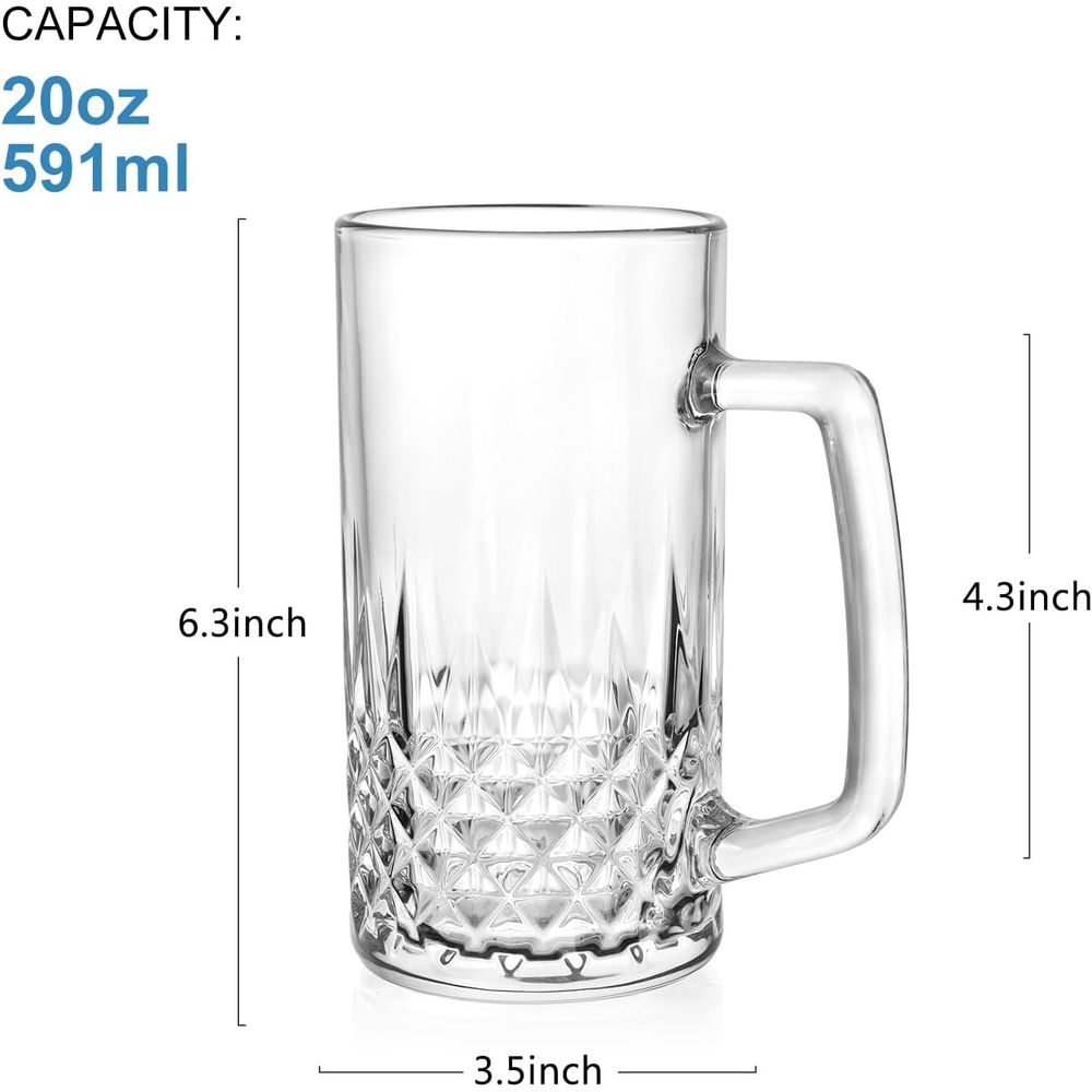 20 oz Heavy Glass Mugs Set of  - đánh giá và giá Coffee Tea Gift Set