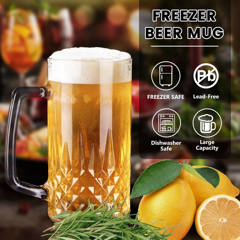 20 oz Heavy Glass Mugs Set of  - đánh giá và giá Coffee Tea Gift Set