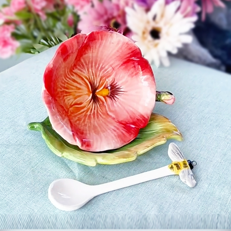 Ceramic Flower Coffee Cup with - đánh giá và giá Coffee Or Tea Please