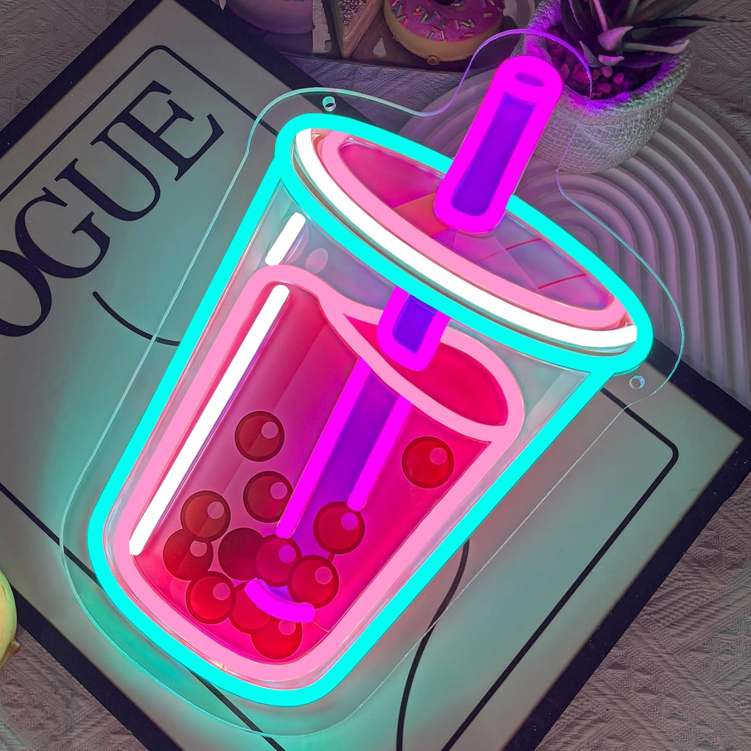 Bubble Tea Neon Sign USB Power - đánh giá và giá Coffee Tea Neon Sign